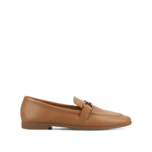 MIZZA LOAFER FLATS IN VEGAN LEATHER - Tan PU