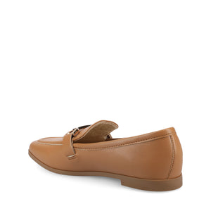 MIZZA LOAFER FLATS IN VEGAN LEATHER - Tan PU