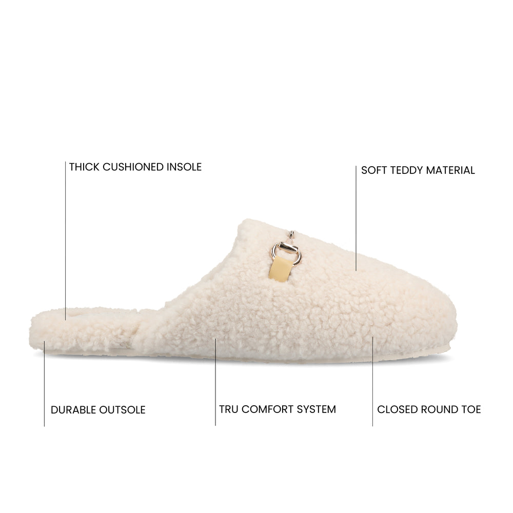 MONNROE SLIPPERS IN FAUX SHEARLING