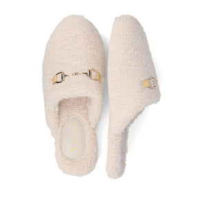 MONNROE SLIPPERS IN FAUX SHEARLING - Cream Fleece