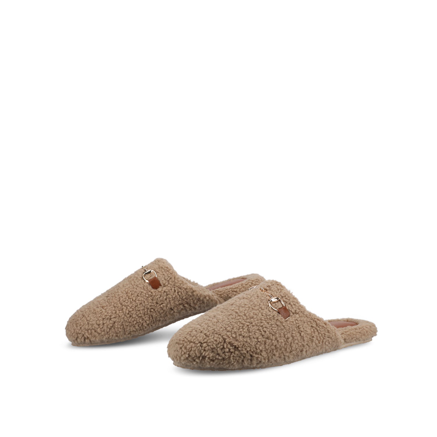 MONNROE SLIPPERS IN FAUX SHEARLING - Tan Fleece