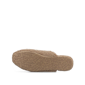 MONNROE SLIPPERS IN FAUX SHEARLING - Tan Fleece