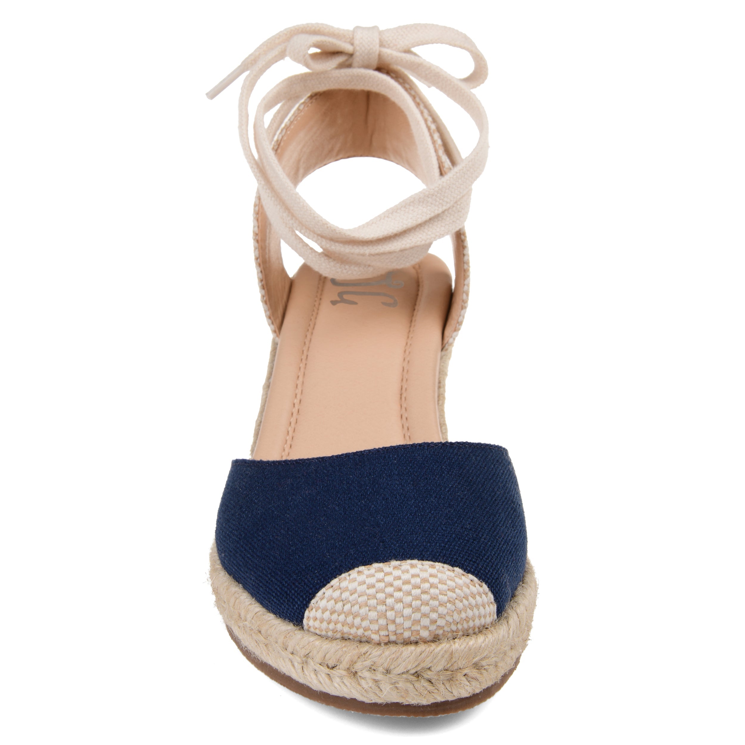 MONTE ESPADRILLE WEDGE SANDALS IN WIDE - Navy Blue Fabric
