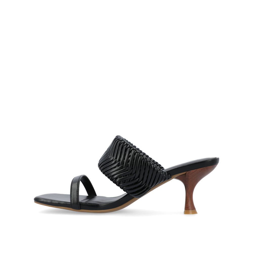 MONYKA HEELED SANDALS IN FAUX LEATHER