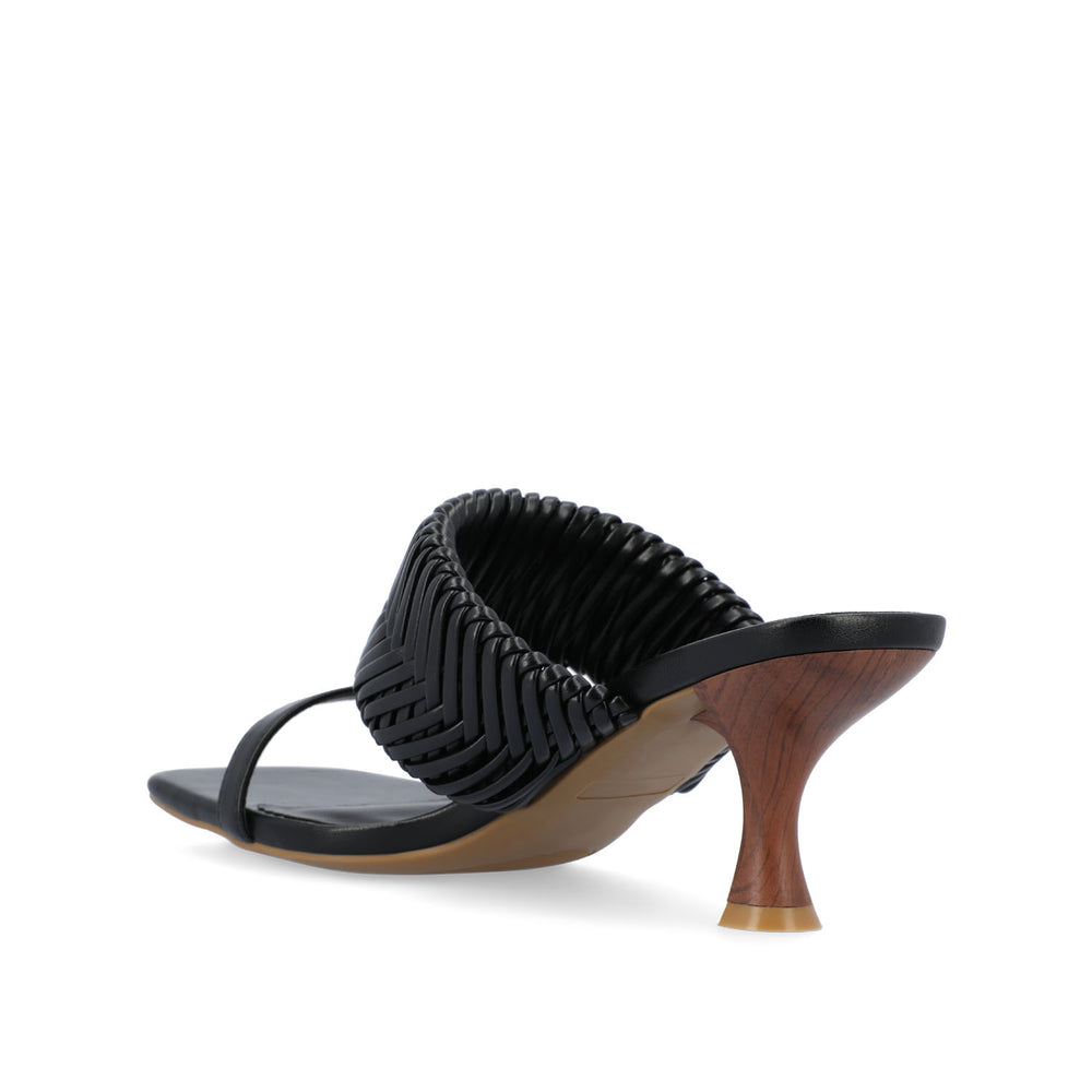 MONYKA HEELED SANDALS IN FAUX LEATHER