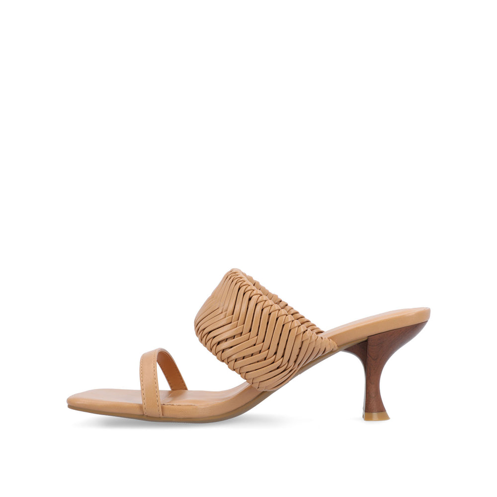 MONYKA HEELED SANDALS IN FAUX LEATHER