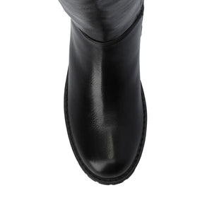 MORRIGAN STRETCH OVER-THE-KNEE BOOTS-Black