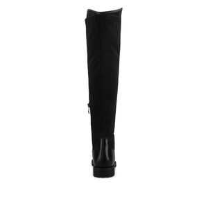 MORRIGAN STRETCH OVER-THE-KNEE BOOTS-Black