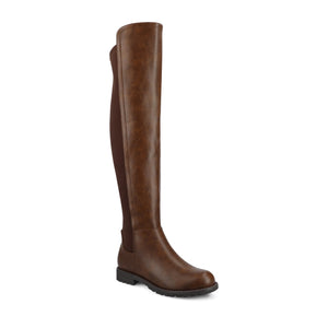 MORRIGAN STRETCH OVER-THE-KNEE BOOTS-Chocolate