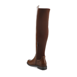 MORRIGAN STRETCH OVER-THE-KNEE BOOTS-Chocolate