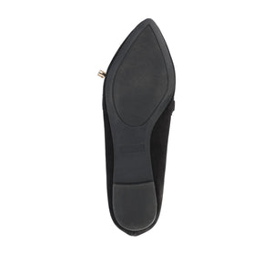 MURIEL LOAFER FLATS IN FAUX SUEDE - Black