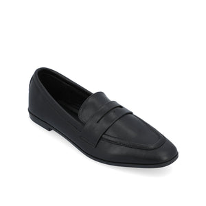 MYEESHA PENNY LOAFER FLAT IN VEGAN LEATHER - Black