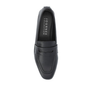 MYEESHA PENNY LOAFER FLAT IN VEGAN LEATHER - Black