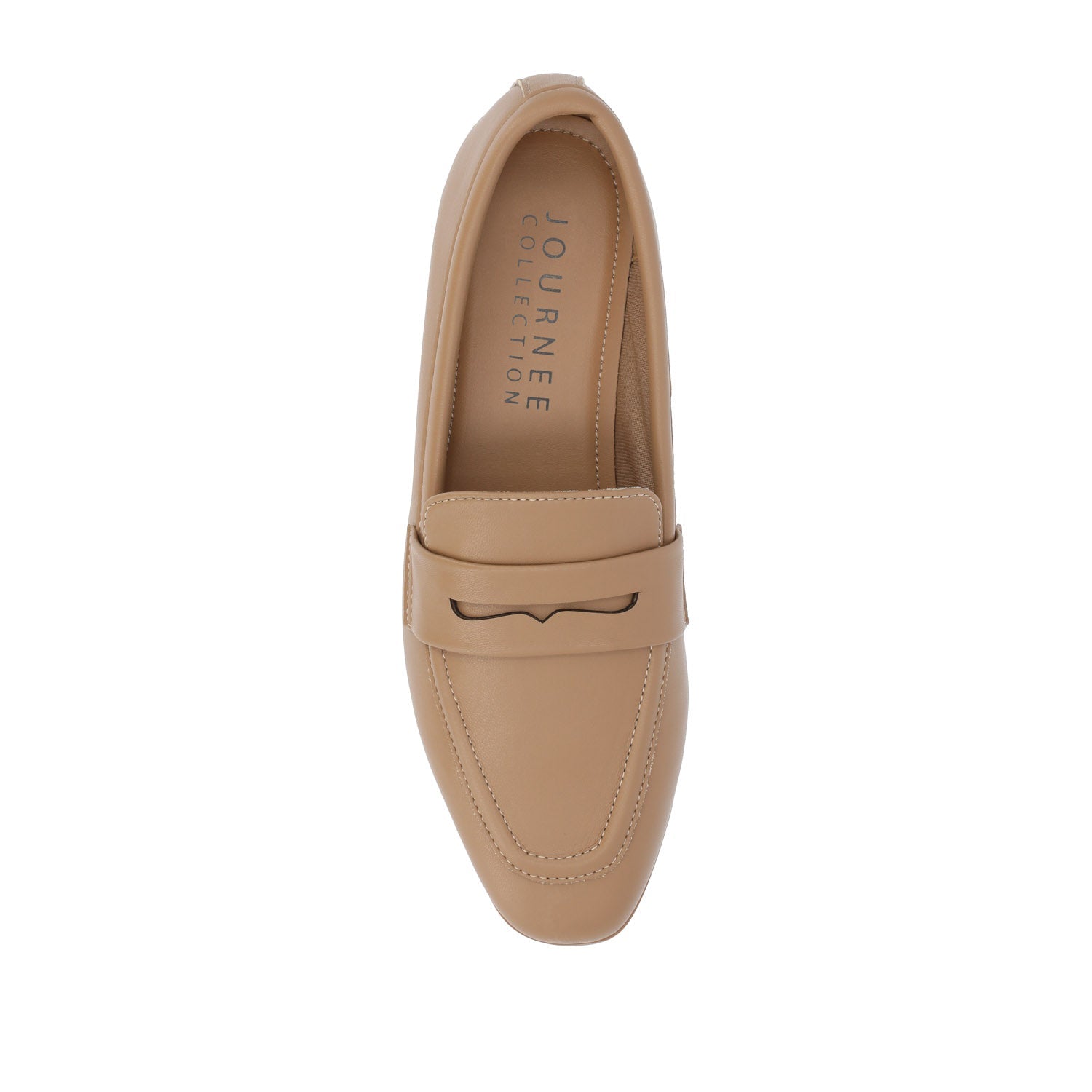 MYEESHA PENNY LOAFER FLAT IN VEGAN LEATHER - Tan
