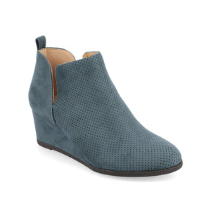 MYLEE WEDGE HEELED BOOTIES IN WIDE - Blue