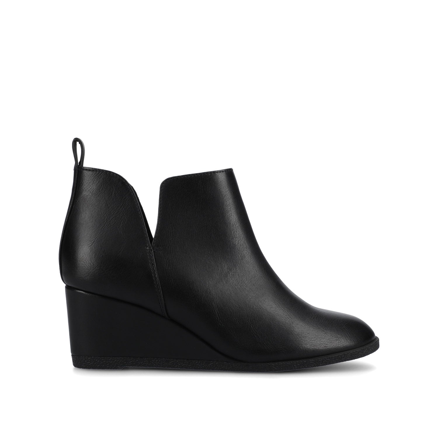 MYLEE WEDGE HEELED BOOTIES IN FAUX SUEDE