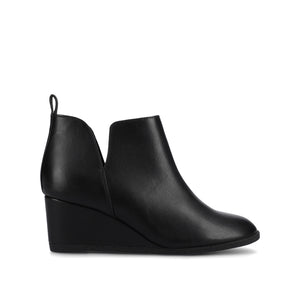 MYLEE WEDGE HEELED BOOTIES IN FAUX SUEDE