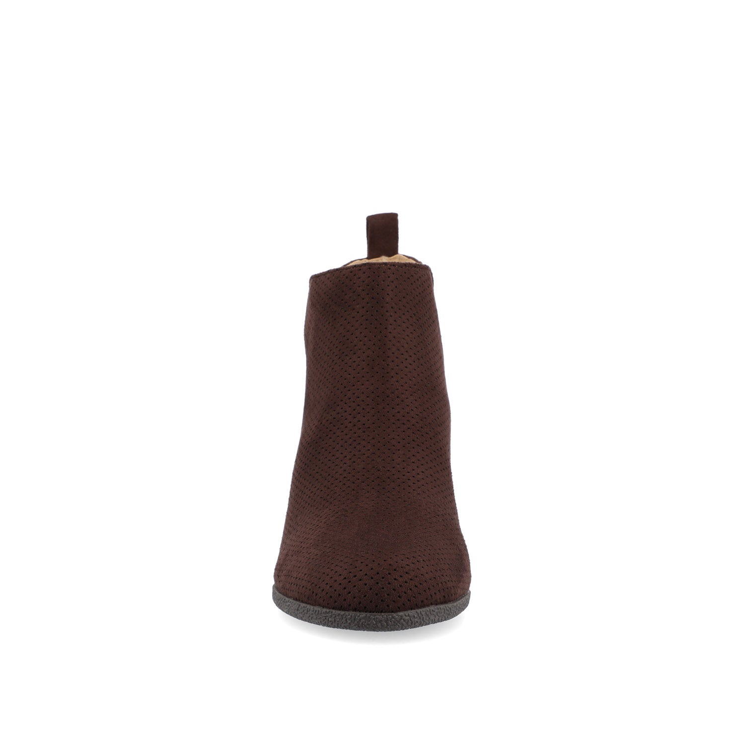 MYLEE WEDGE HEELED BOOTIES IN FAUX SUEDE - Brown