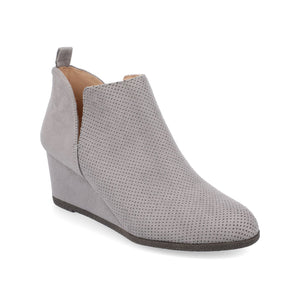 MYLEE WEDGE HEELED BOOTIES IN WIDE - Grey