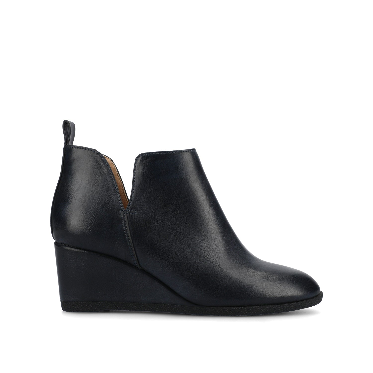 MYLEE WEDGE HEELED BOOTIES IN FAUX SUEDE