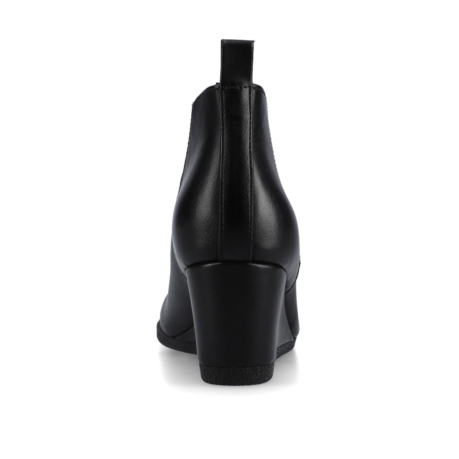 MYLEE WEDGE HEELED BOOTIES IN WIDE - Black PU