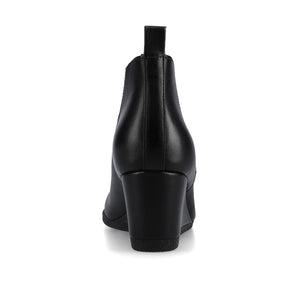 MYLEE WEDGE HEELED BOOTIES IN WIDE - Black PU