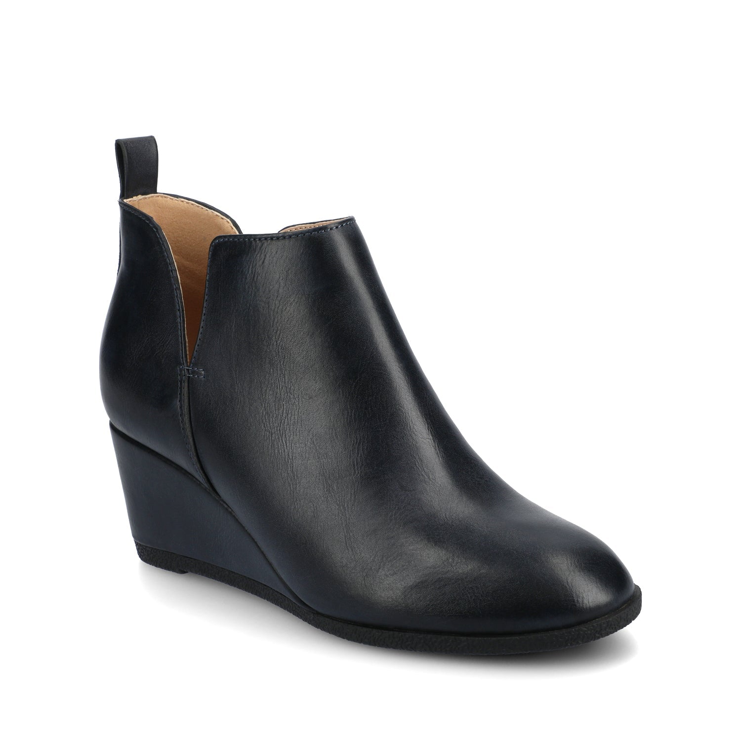 MYLEE WEDGE HEELED BOOTIES IN WIDE - Navy