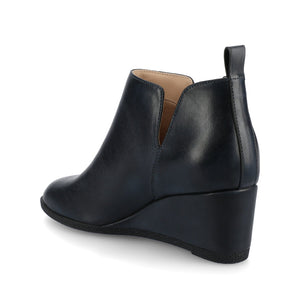 MYLEE WEDGE HEELED BOOTIES IN WIDE - Navy