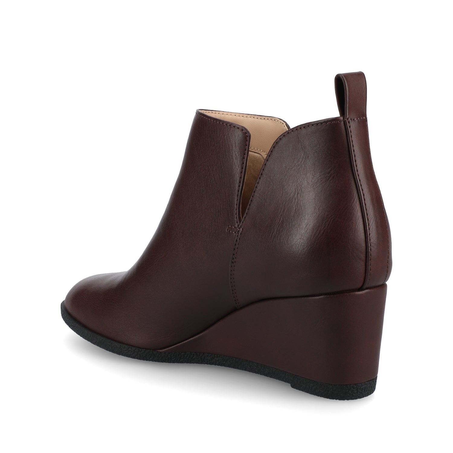 MYLEE WEDGE HEELED BOOTIES IN WIDE - Oxblood