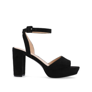 NAIRRI STRAPPY HEELS IN FAUX SUEDE - Black