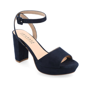 NAIRRI STRAPPY HEELS IN FAUX SUEDE - Blue