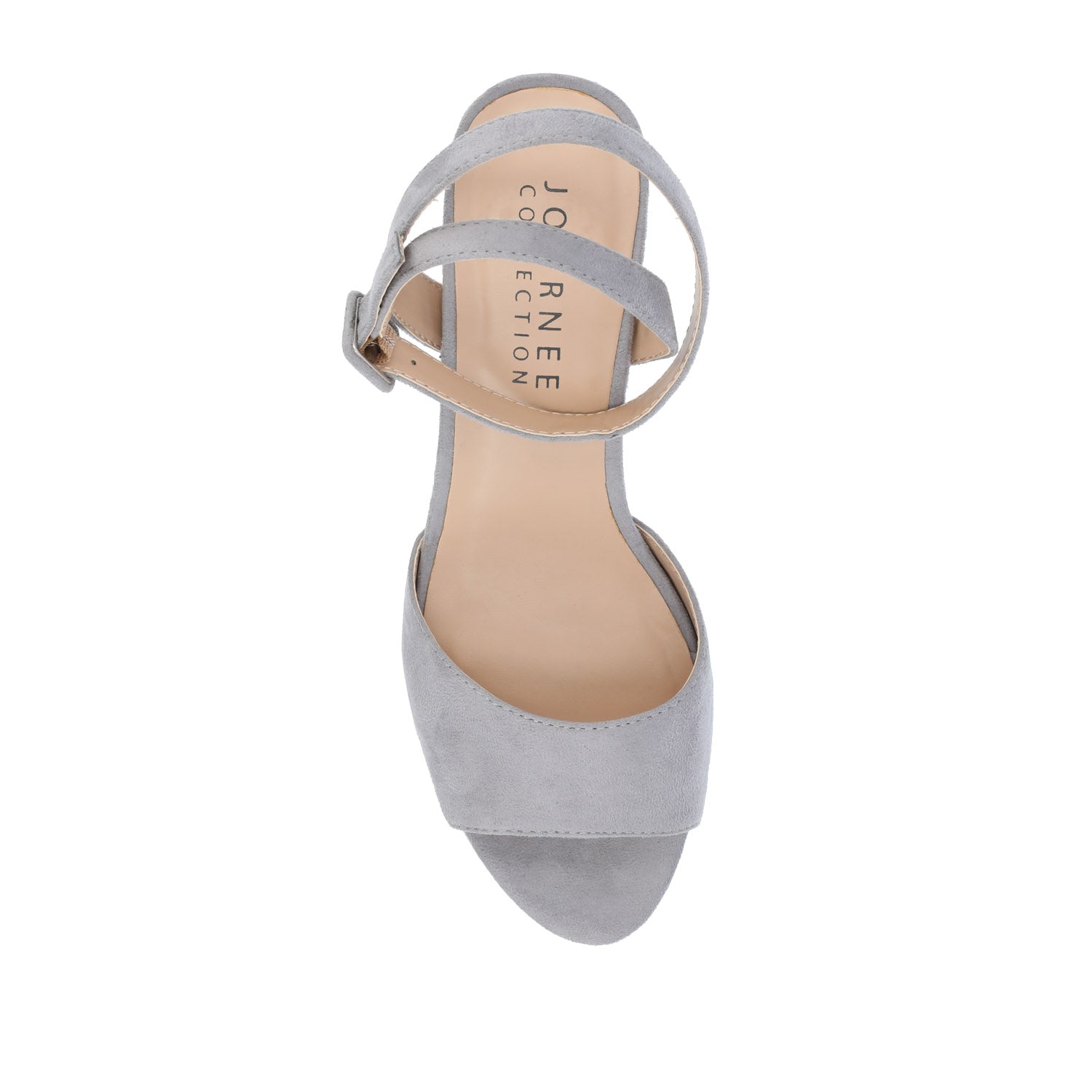 NAIRRI STRAPPY HEELS IN FAUX SUEDE - Grey