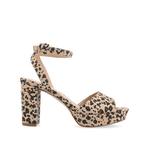 NAIRRI STRAPPY HEELS IN VEGAN LEATHER - Leopard Faux Suede 2