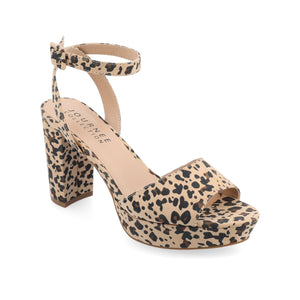 NAIRRI STRAPPY HEELS IN VEGAN LEATHER - Leopard Faux Suede 2