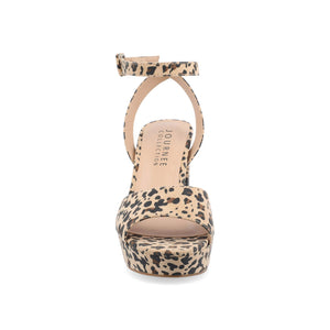 NAIRRI STRAPPY HEELS IN VEGAN LEATHER - Leopard Faux Suede 2