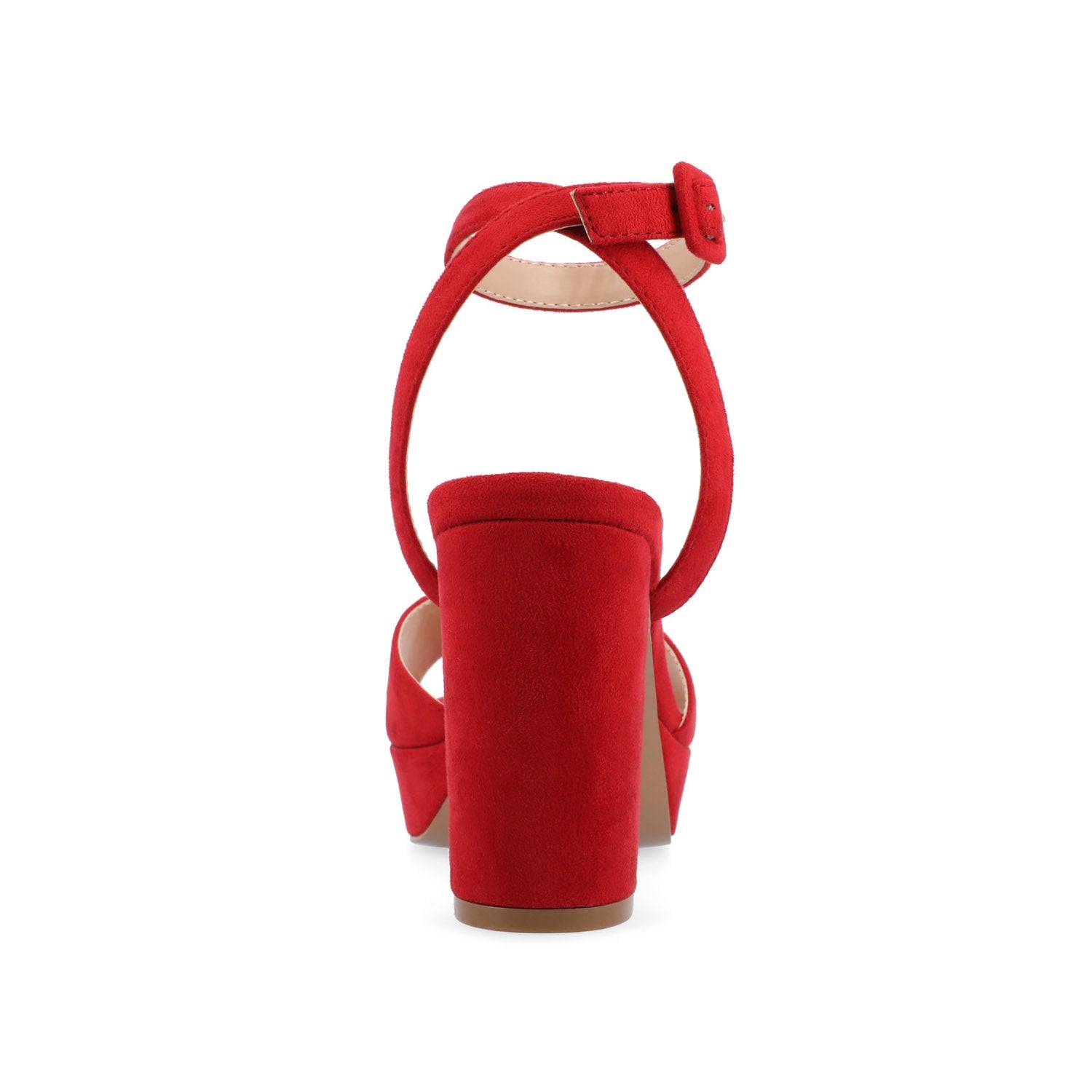 NAIRRI STRAPPY HEELS IN VEGAN LEATHER - Red