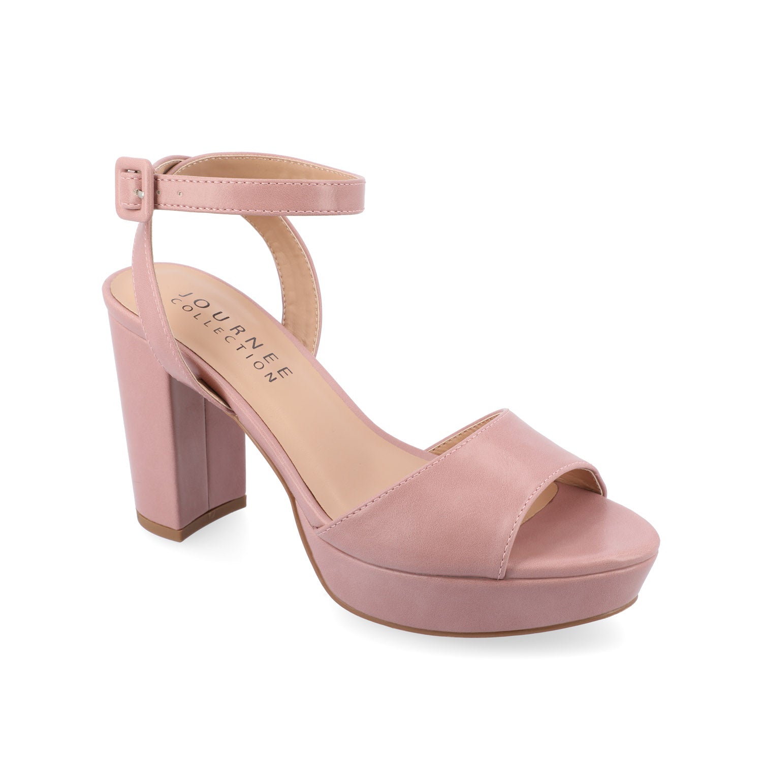 NAIRRI STRAPPY HEELS IN VEGAN LEATHER - Rose