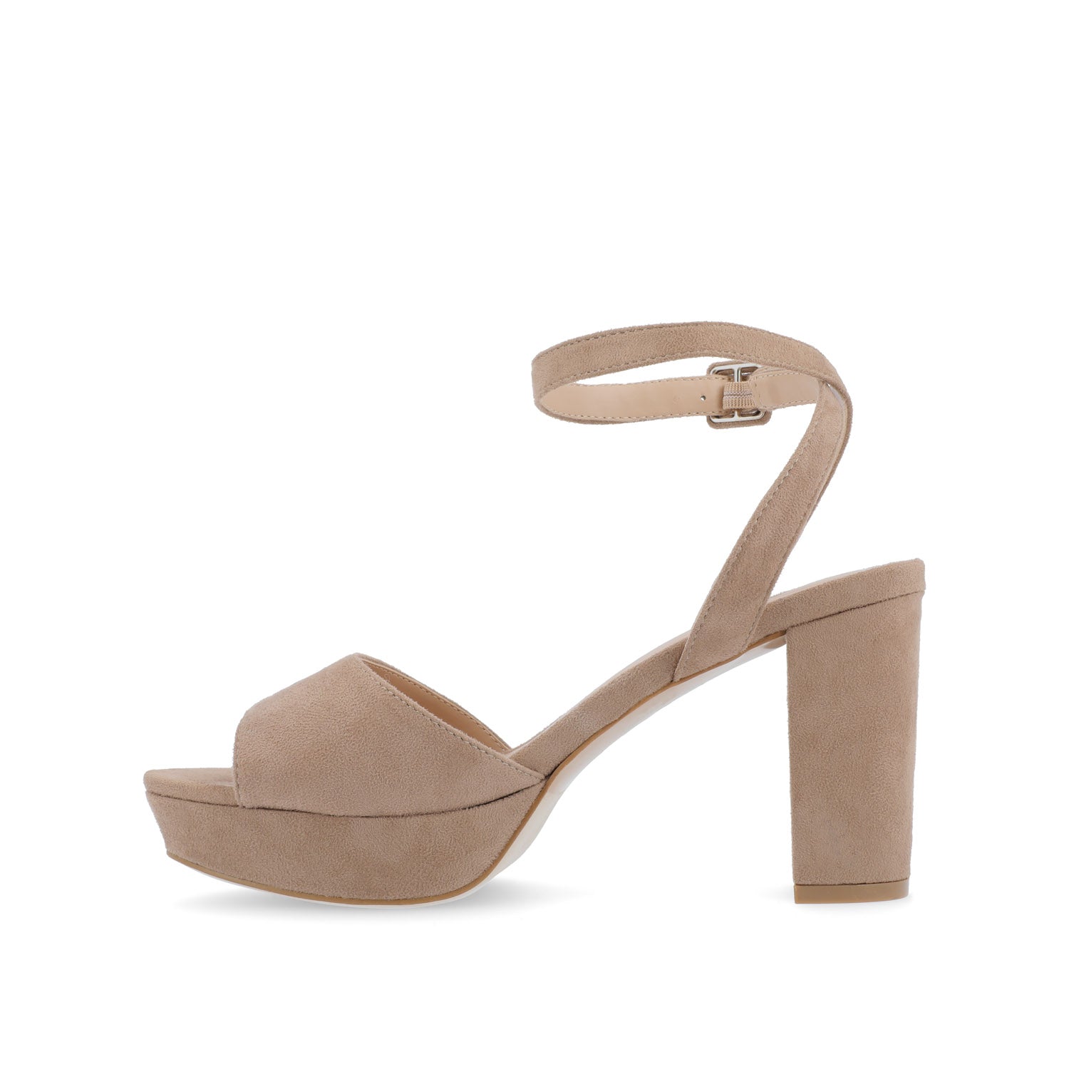 NAIRRI STRAPPY HEELS IN VEGAN LEATHER - Taupe