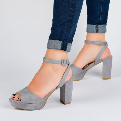 NAIRRI STRAPPY HEEL IN FAUX LEATHER
