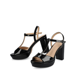 NALIE PLATFORM DRESS SANDALS - Black Patent