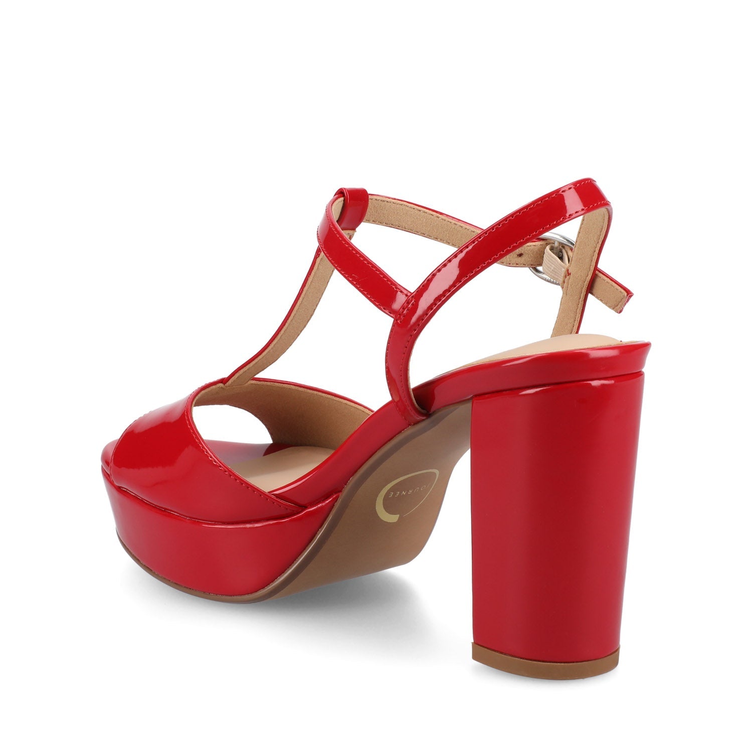NALIE PLATFORM DRESS SANDALS - Red Patent