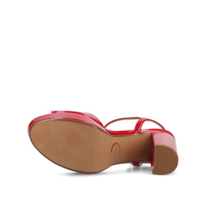 NALIE PLATFORM DRESS SANDALS - Red Patent