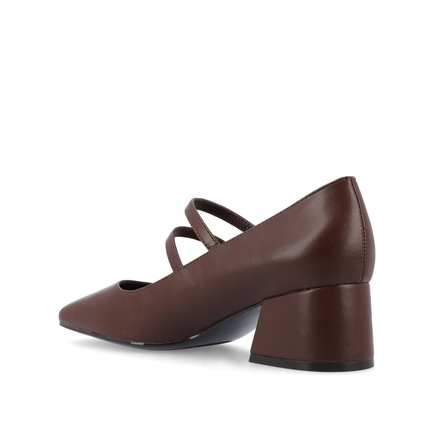 NALLY MARY JANE PUMP HEELS IN VEGAN LEATHER - Brown