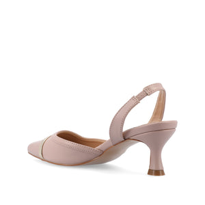 NELLIA SLINGBACK KITTEN HEELS IN TWEED - Blush
