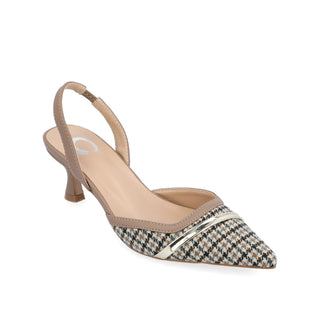 NELLIA TWEED SLINGBACK KITTEN HEELS IN WIDE