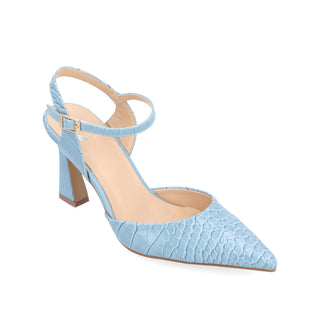 NIXEY POINTED TOE PUMP HEELS IN CROCO