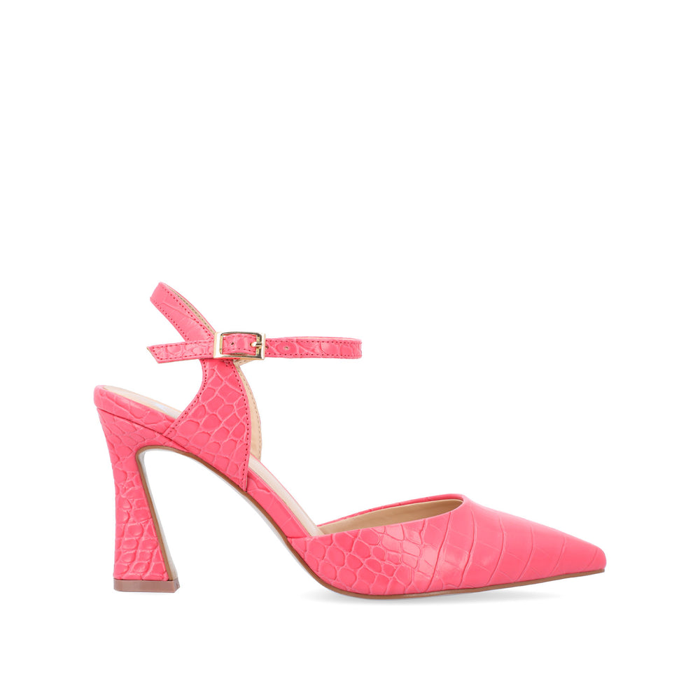 NIXEY POINTED TOE PUMP HEELS IN CROCO