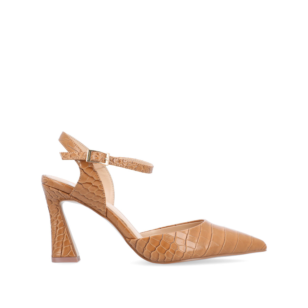 NIXEY POINTED TOE PUMP HEELS IN CROCO