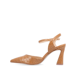 NIXEY POINTED TOE PUMP HEELS IN CROCO