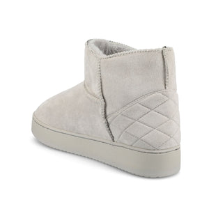 NOA SLIPPER BOOTIES IN FAUX SUEDE - Grey Faux Suede